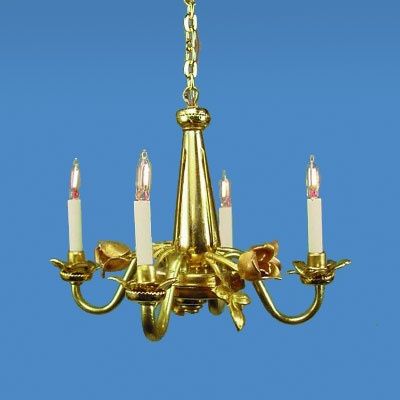 CH-153+ Four-Arm Brass Chandelier CH153