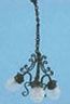 Chandelier, 3-Lt Frosted Globe mh1013