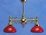 Chandelier, Billiard w/Red Shade MH45138