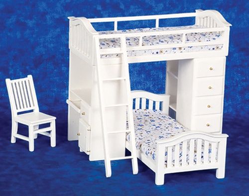 Bunkbed Set With Desk/Chr/Wh AZT5358