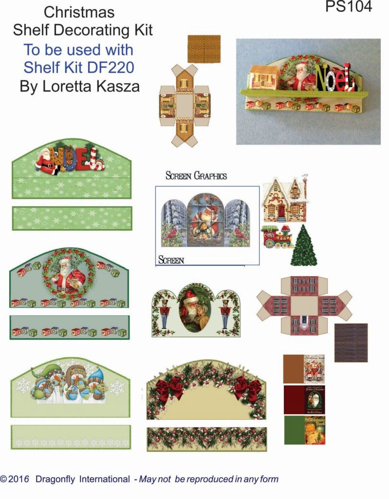 Christmas Decorator Sheet and Shelf Kit ps104