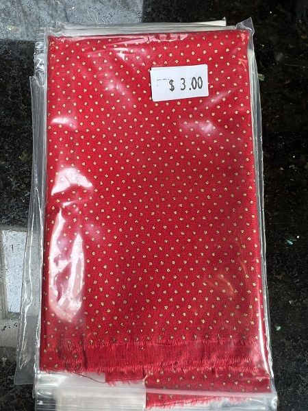 Christmas Red with Gold Dots Cotton df027