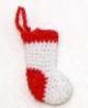 Christmas Stocking White and Red D083