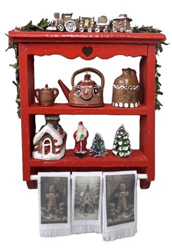 RDM1007 Gingerbread Christmas Shelf