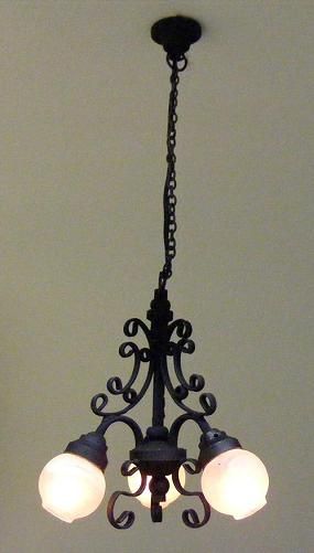 CK3011 Black 3-Arm Filigree Chandelier ck3011