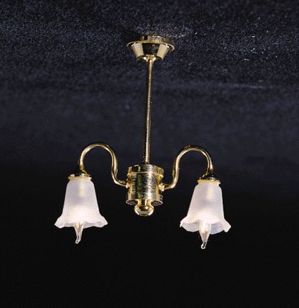 CK3006 2 Down-Arm Tulip Shade Chandelier CK3006