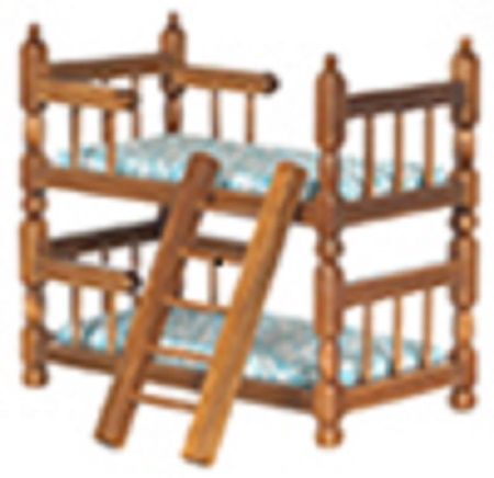 Bunkbed, Walnut,Cb AZG9313