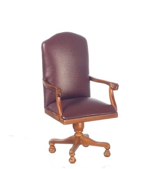 Burgundy Swivel Chair j51027