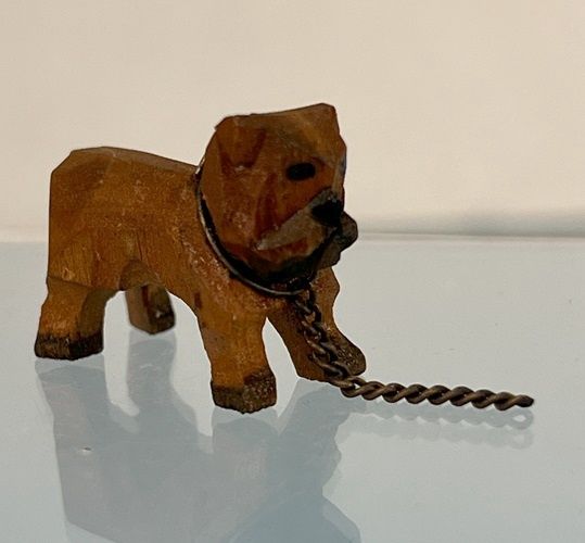 Carved Wooden Dog mn515