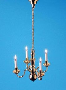 Chandelier, Gold 4-Arm MH45106