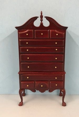 Chippendale Chest on Chest in Mahogany J20215