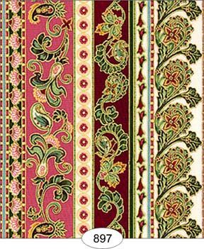 Christmas Damask wal0897