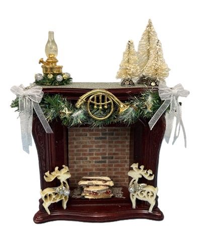 Christmas Fireplace Decorated mc00660