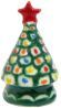 Ceramic Christmas Tree w/Red Star Tabletop BDb410