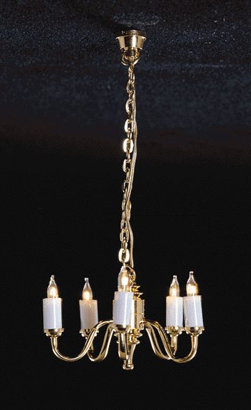 CK3000 5 Up-Arm Colonial Chandelier ck3000