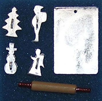 Christmas Cookie Cutters, Rolling Pin and Cookie Sheet isl5010-1