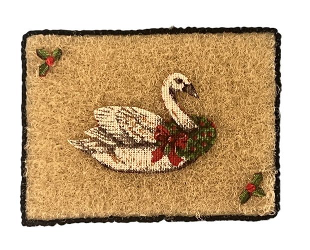 Christmas Swan Welcome Mat cp737