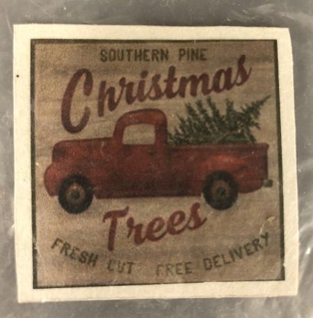 Christmas Tree Red Truck Sign mc02214