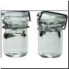 Clear Glass Round Canning Jars (2) hb127