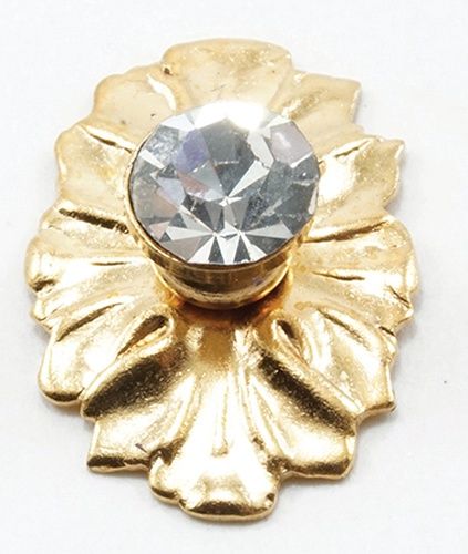 Crystal Medallion Knob, Brass, 2/Pk CLA05685