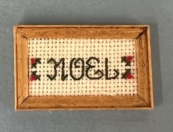 Christmas "Noel" Cross Stitched Sign mn17