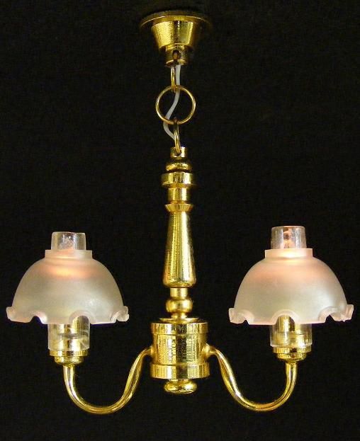CK3013 2-Arm Fluted Shade Chandelier ck3013
