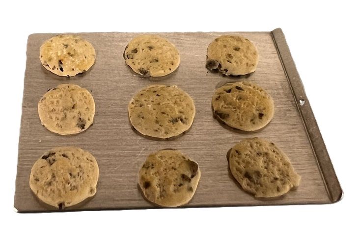 Cookie Sheet of Chocolate Chip Cookies Ready to Bake mc162x