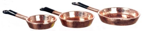 Copper Frying Pans Set/3 g8186