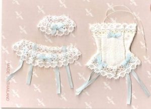 Corset, Suspender Belt, Garter, Blue A1341
