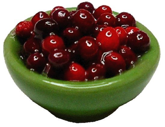 Cranberries/Cherries in Green Bowl f041