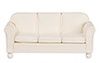 Cream Colored Leather Sofa AZT6632