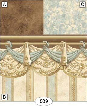 Curtain Swag - Sky WAL0839