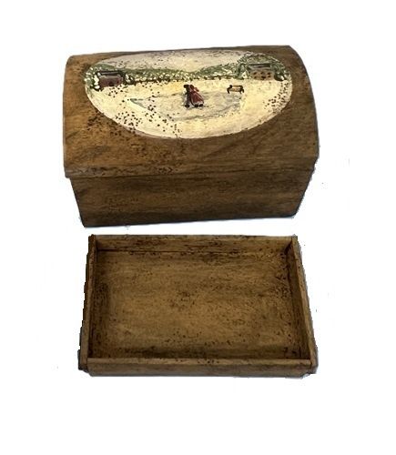Curved Top Wooden Trunk by Pat Russo so1760