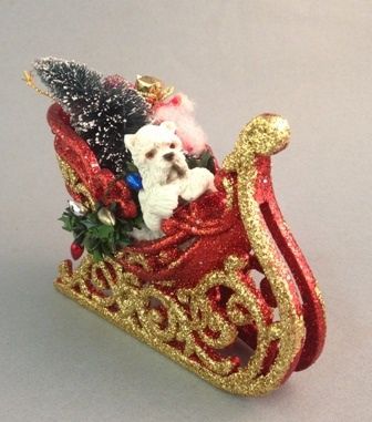 Christmas Dog in Sled rd110