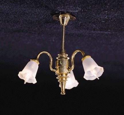 CK3005 3 Down-Arm Tulip Shade Chandelier CK3005