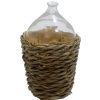 Clear Glass Demijohn in a Basket bdh132