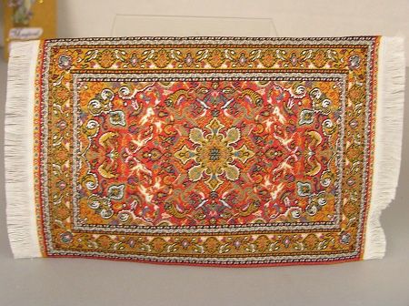 Cream Rug with Red and Gold MC03775