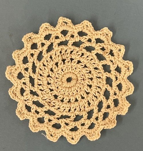 Cream Crocheted Tablecloth MC546x