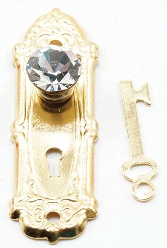 CLA05687Crystal Opryland Knob, Brass