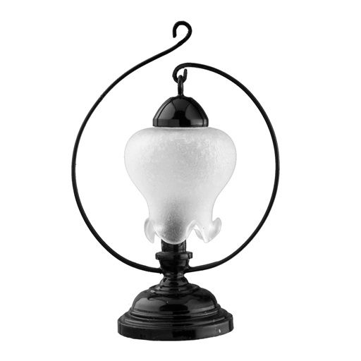 Classic Tulip Shd BlkTableLamp hw2826