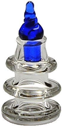Clear Glass Decanter with Blue Stopper bdhb503