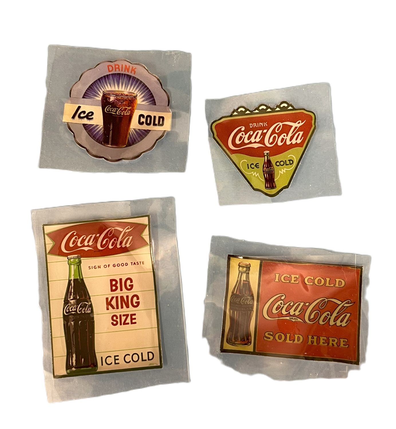 Coca Cola stick on 3 D signs 3 mn154