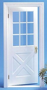 Colonial Crossbuck Door with Window cb2528