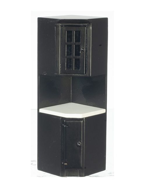 CORNER CABINET/BLACK t5842