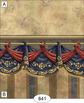 Curtain Swag - Navy WAL0841