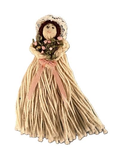 Cloth Doll with Pink Flowers mc02702-1