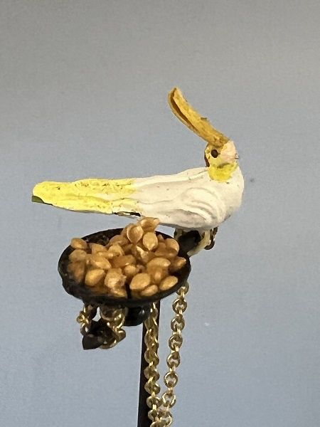 Cockatiel on Feed Stand mc05153