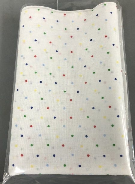 Colored Dotted Fabric on White mc01513