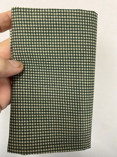 Cotton Green and Ecru Checked Print fabric16