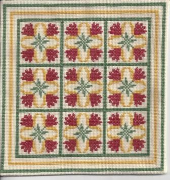 Cross Stritch Tulip Squares Blanket 116152
